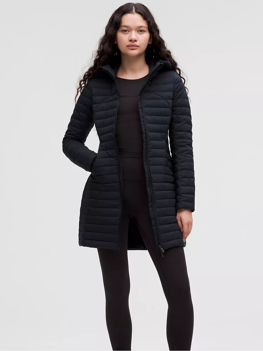 Lululemon Women’s Down Long Black Jacket